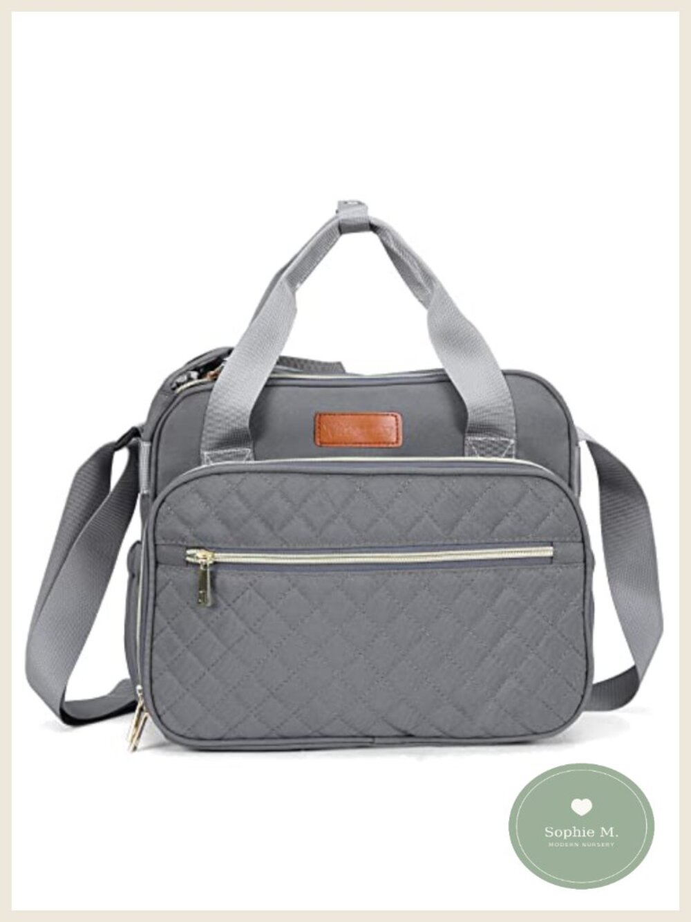 Large Capacity Diaper Bag Tote with Thermal Bottle Pocket - TPU, Easy to Clean